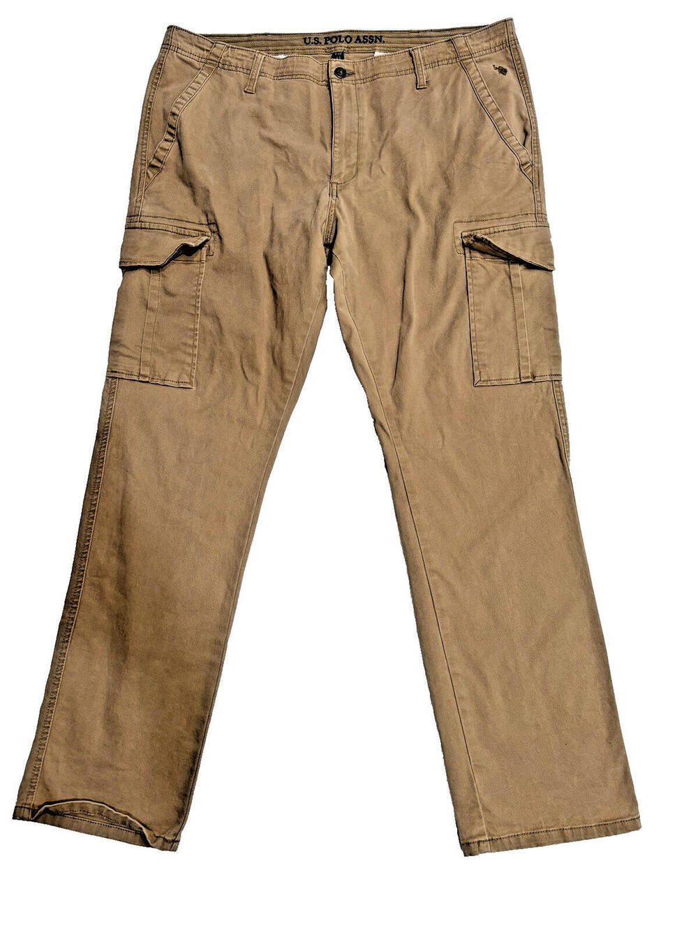 U.S. Polo Assn. Men's Khaki Chino Pants Size W38 L32 Tan Beige Casual Straight
